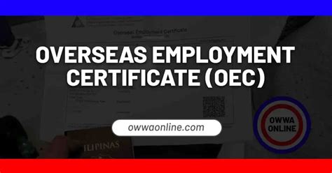 oec overseas employment requirements.